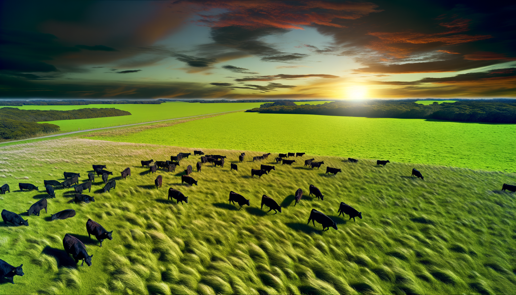 Grass-fed cattle at Source Vida farms