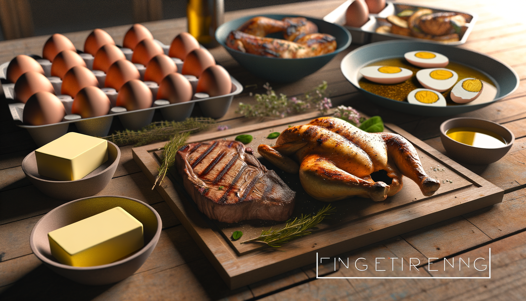 Wholesome carnivore meal spread